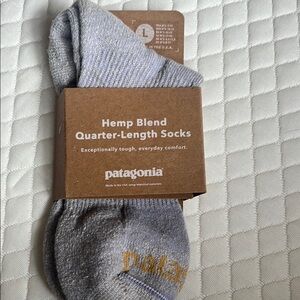 Patagonia Gray Casual Socks with Ribbed Cuff